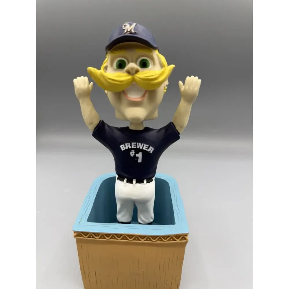 2010 Bernie Brewer Kalahari Splash Zone Bobblehead Brewers SGA Box Ticket